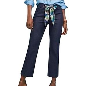 Anthropologie Jeans Pants The Essential Crop Flare Women's Denim Size 2 Blue